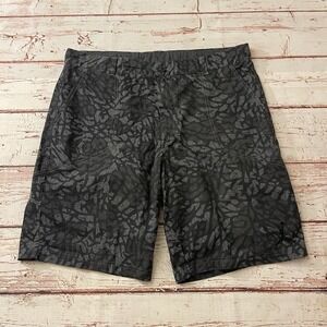 Air Jordan Men's Gray Geometric Design Chino‎ Cotton Shorts Size 40 Drawstring